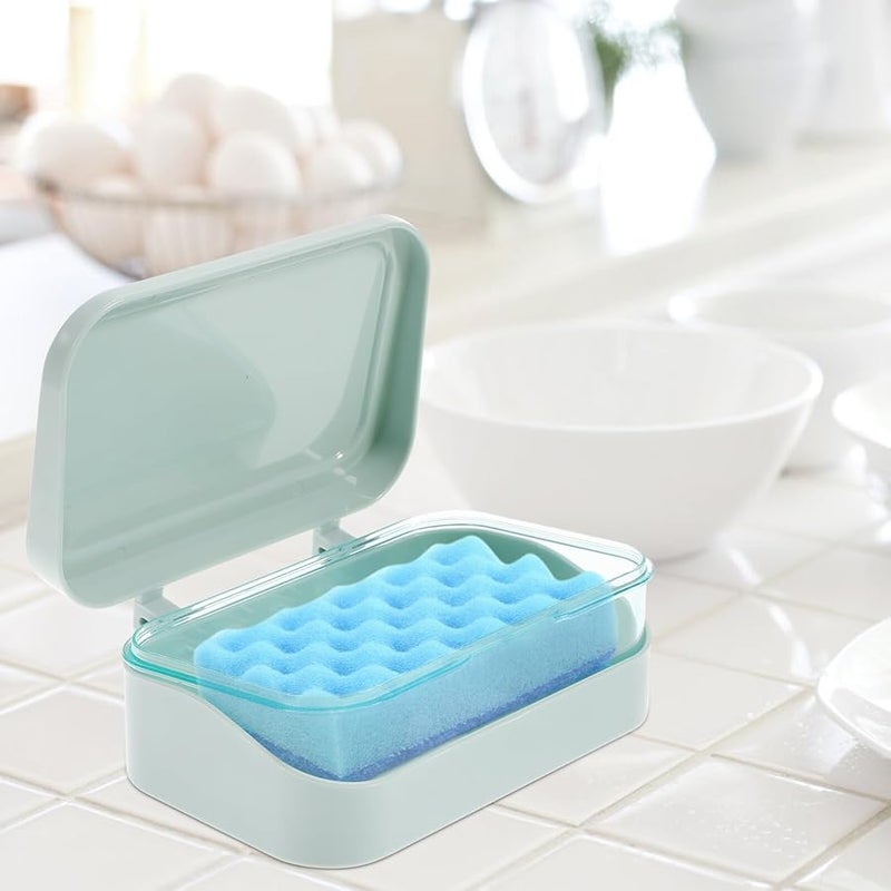 Sturdy Blue Soap Box Holder With Drainage Multi Use Bathroom Kitchen Shower Organizer - Image 2